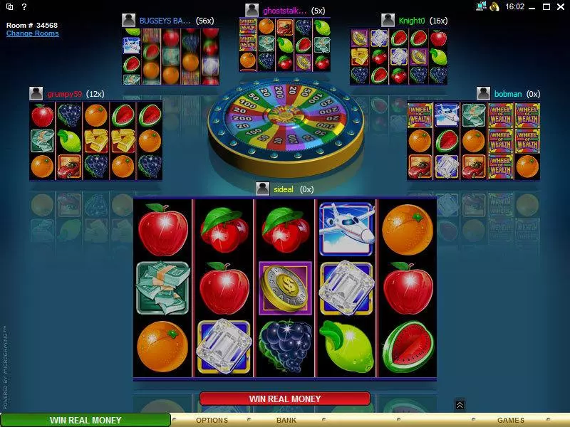 Multi-Player Wheel of Wealth Special Edition Microgaming Slots - Main Screen Reels
