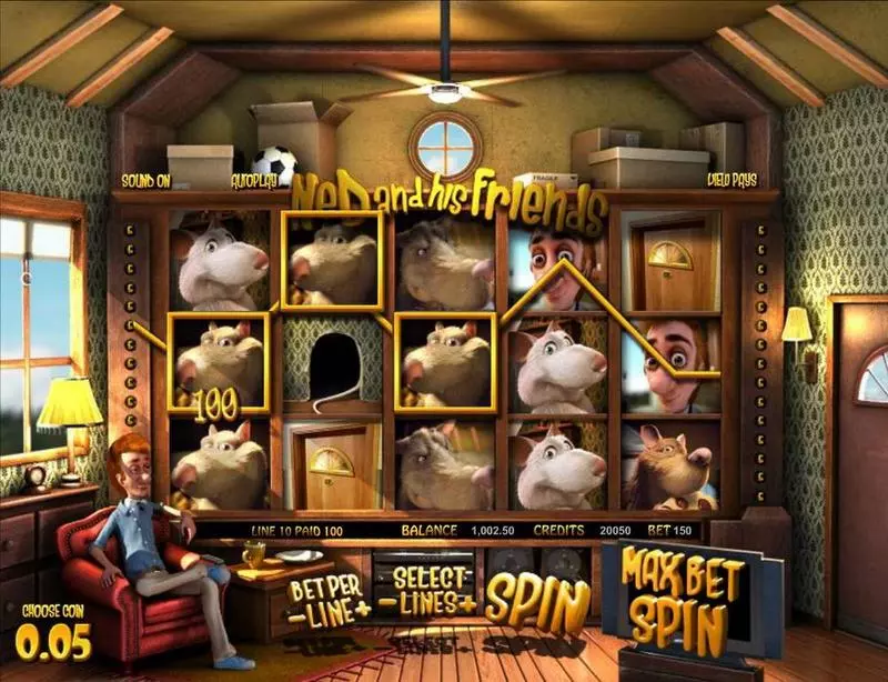 Ned and his Friends BetSoft Slots - Main Screen Reels