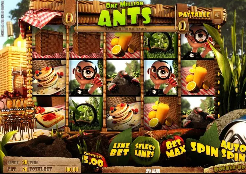 One Million Ants Sheriff Gaming Slots - Main Screen Reels