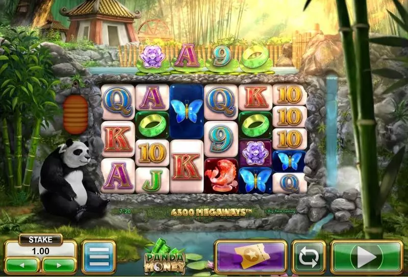 Panda Money Big Time Gaming Slots - Main Screen Reels