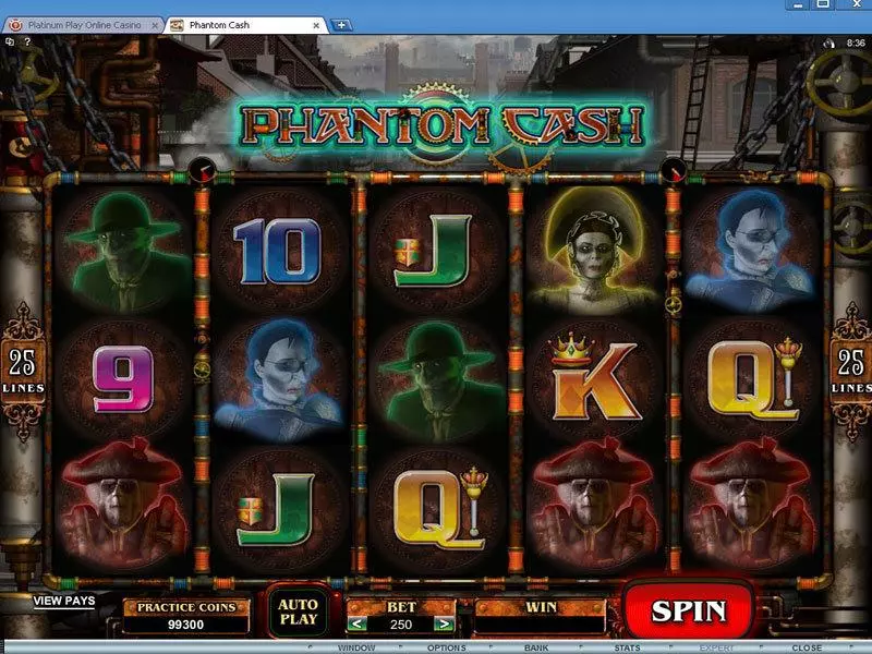 Phantom Cash Microgaming Slots - Main Screen Reels
