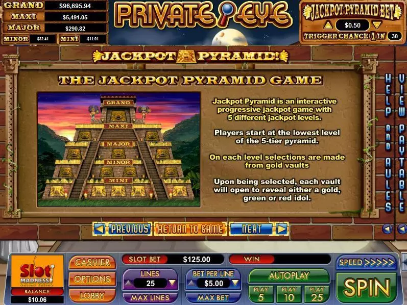 Private Eye NuWorks Slots - Info and Rules