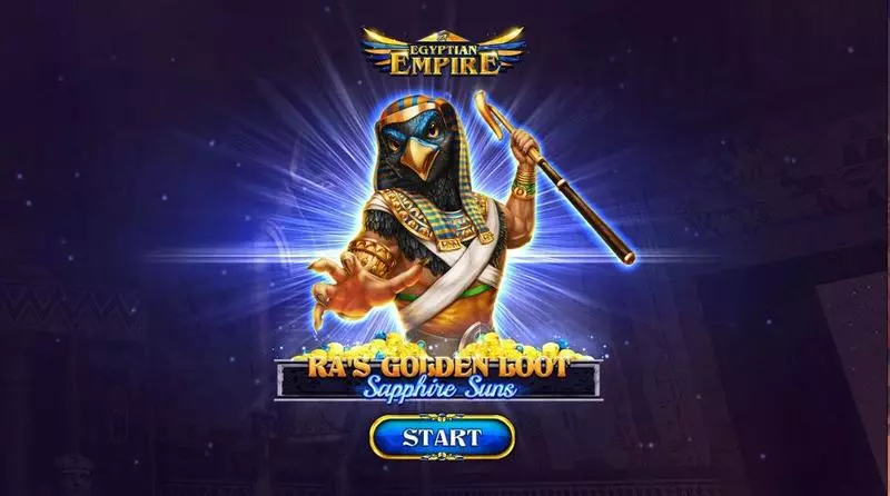 Ra’s Golden Loot – Sapphire Suns Spinomenal Slots - Introduction Screen