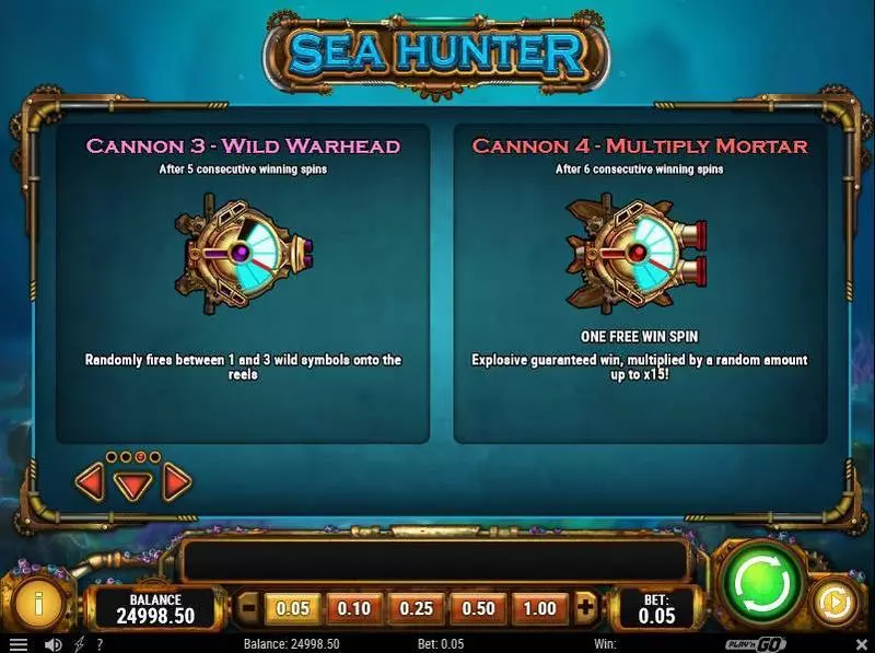 Sea Hunter Play'n GO Slots - Bonus 3