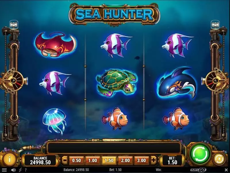 Sea Hunter Play'n GO Slots - Main Screen Reels