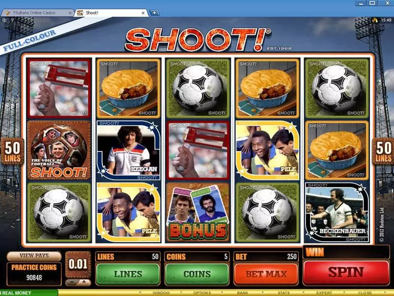 Shoot! Microgaming Slots - Main Screen Reels
