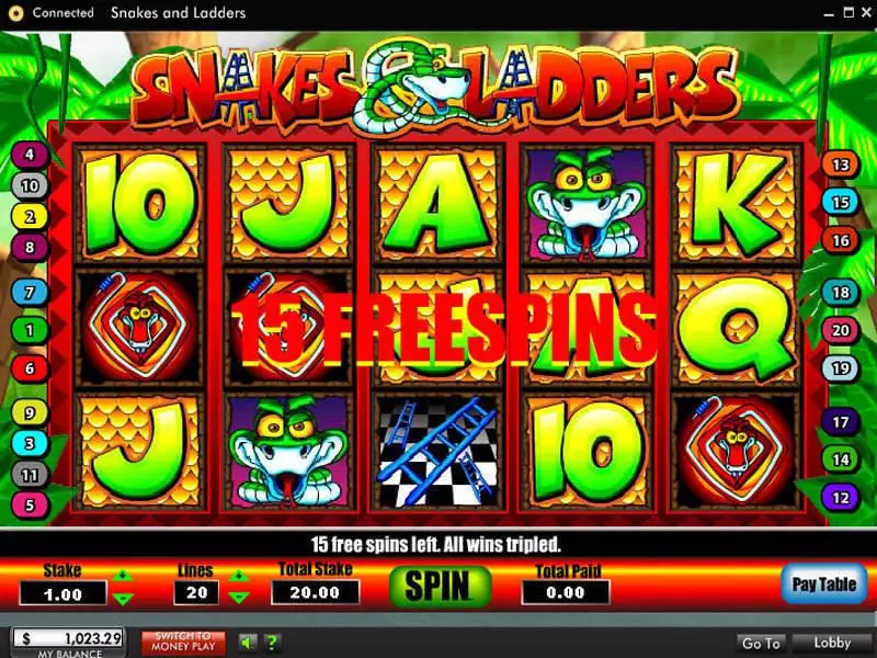 Snakes and Ladders 888 Slots - Bonus 3