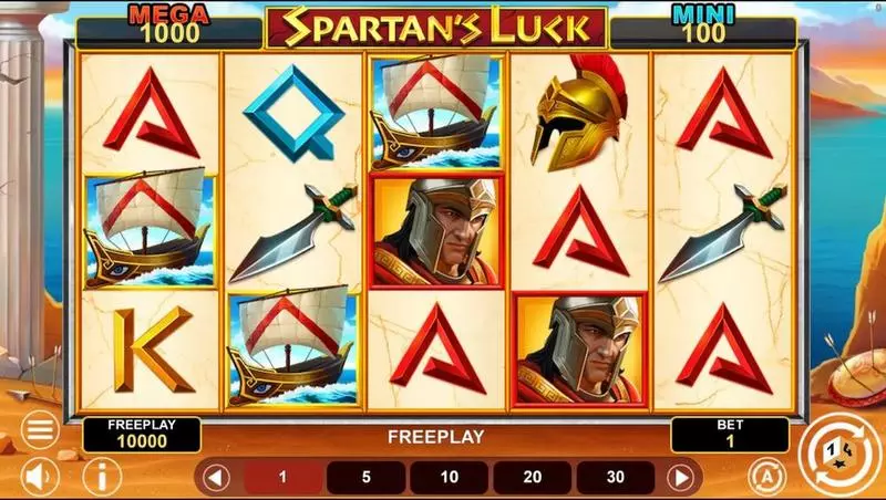 Spartans Luck Hold And Win 1Spin4Win Slots - Main Screen Reels