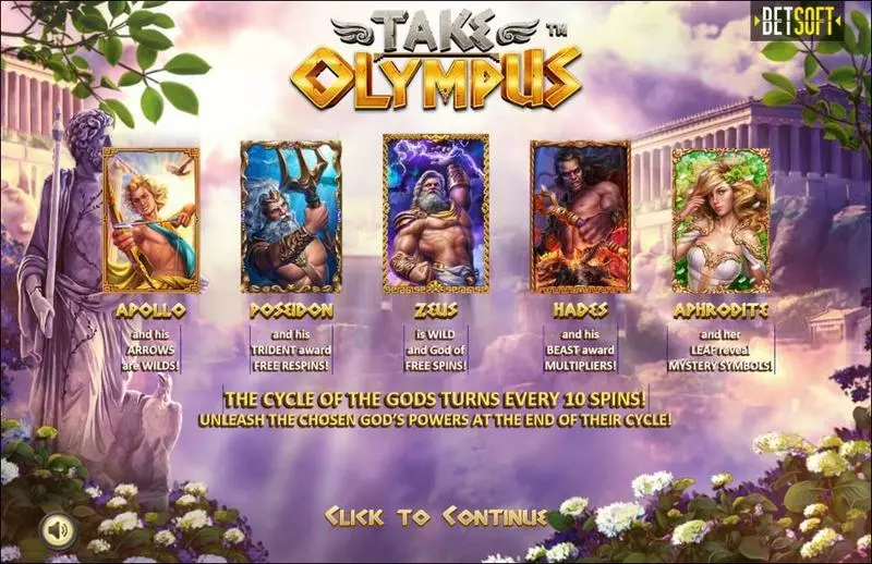 Take Olympus BetSoft Slots - Info and Rules