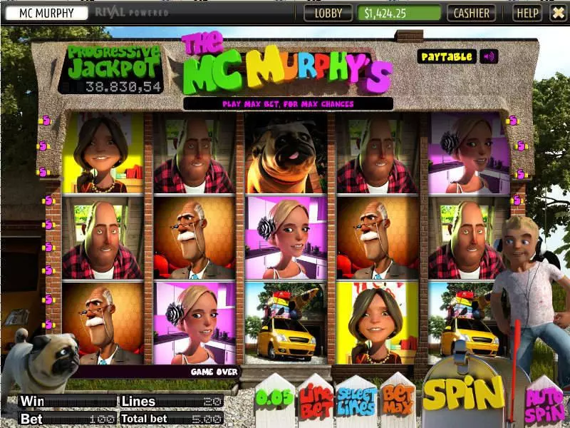 The McMurphy's Sheriff Gaming Slots - Main Screen Reels
