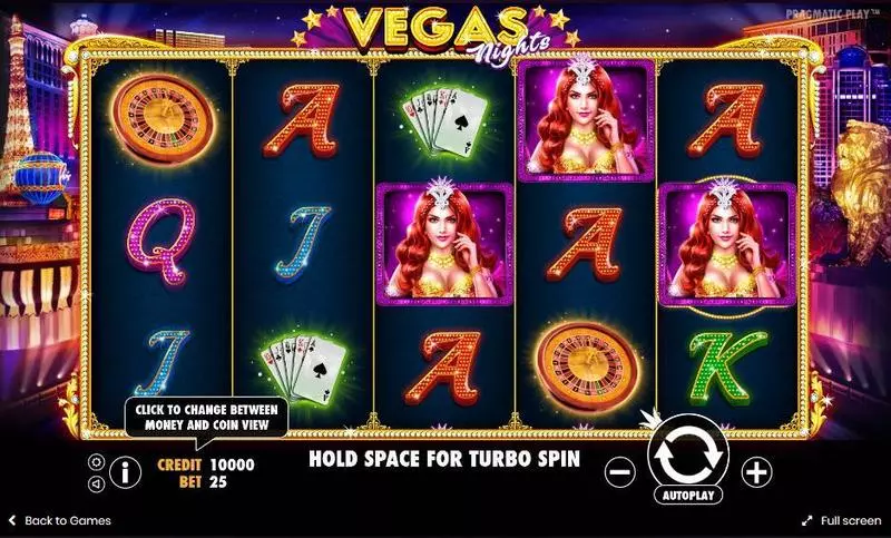 Vegas Nights Pragmatic Play Slots - Main Screen Reels