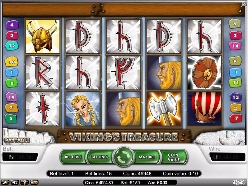 Viking's Treasure NetEnt Slots - Main Screen Reels