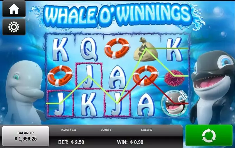 Whale O'Winnings Rival Slots - Introduction Screen