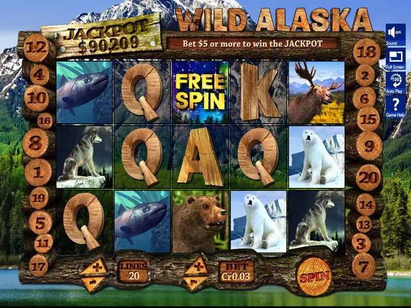Wild Alaska Slotland Software Slots - Main Screen Reels