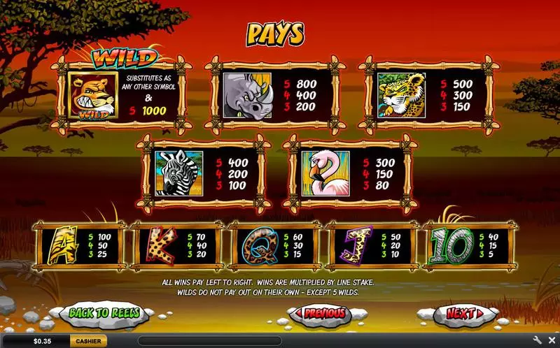 Wild Gambler Ash Gaming Slots - Info and Rules