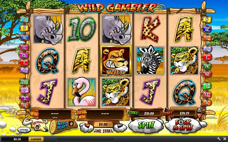 Wild Gambler Ash Gaming Slots - Main Screen Reels