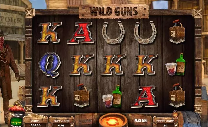 Wild Guns Wazdan Slots - Main Screen Reels