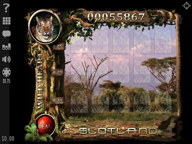 Wild Heart Slotland Software Slots - Main Screen Reels