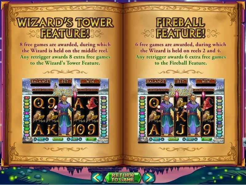 Wild Wizards RTG Slots - Info and Rules