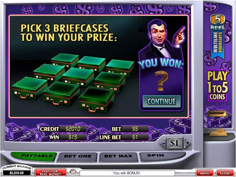 Win a Million Dollars PlayTech Slots - Bonus 1