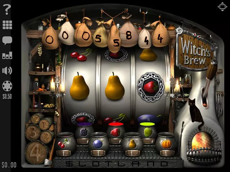 Witch's Brew Slotland Software Slots - Main Screen Reels