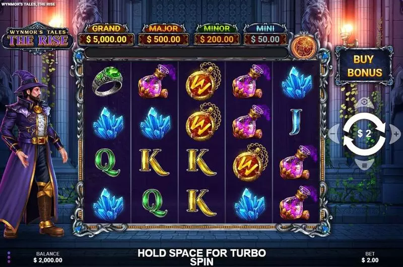 Wynmor’s Tales The Rise Wizard Games Slots - Main Screen Reels